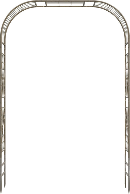 Jardineer Metal Garden Arbor,104.3-Inch Tall,Flat-Top Wrought Iron Outdoor Archway,Heavy-Duty