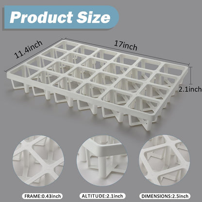 5 Pack Planting Pots Moving Trays for 3 inch(2.7 inch for Exact) Square Nursery Pots, 24 Cell Pots