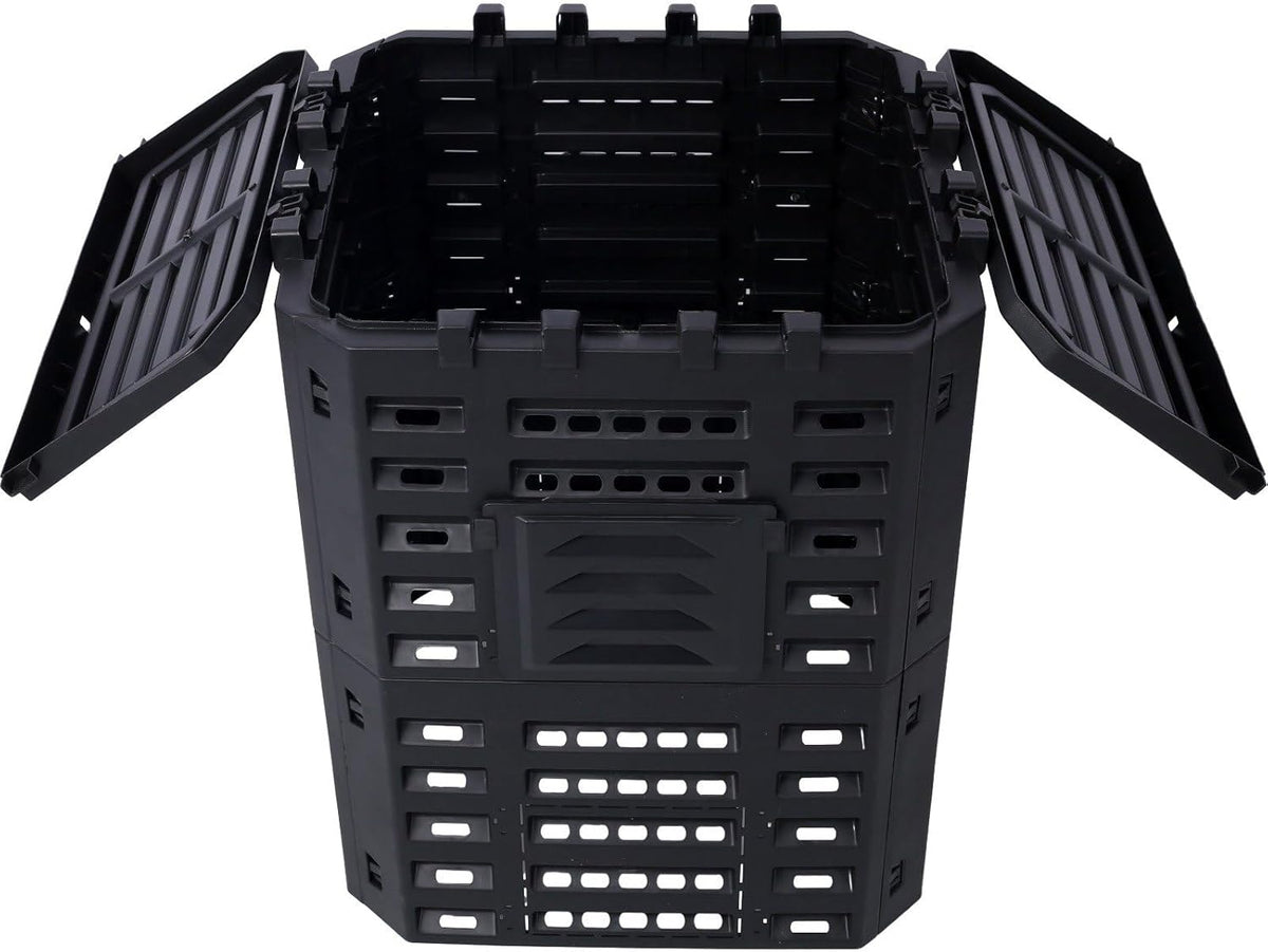 90 Gallon Garden Composter Bin - Premium Recycled Plastic, Large 340 Liter Capacity, Easy Assembly
