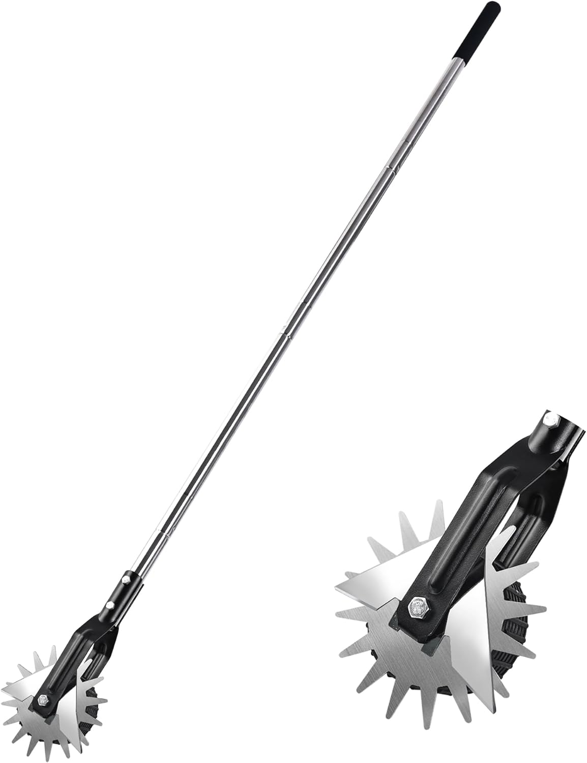 Wheel Rotary Edger Lawn Tool, Grass Edge Trimmer, Sidewalk Manual Lawn Edger, Strong 3 Sections