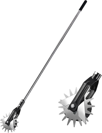 Wheel Rotary Edger Lawn Tool, Grass Edge Trimmer, Sidewalk Manual Lawn Edger, Strong 3 Sections