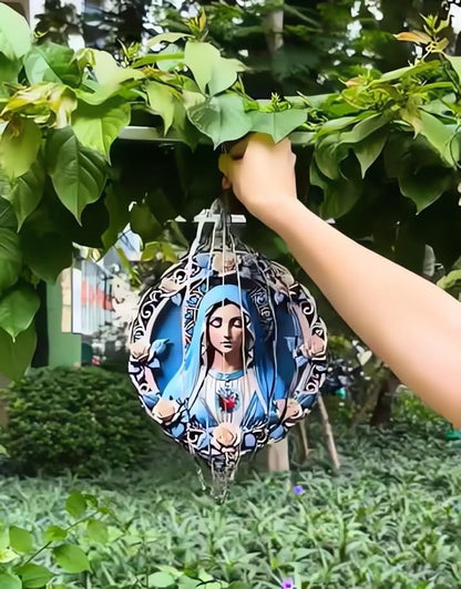 Sacred Heart of Mary - Wind Spinners 2026 New Wind Chimes for Outside 3D Metal Windmill Hanging