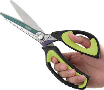 LIVINGO Heavy Duty Industrial Scissors: 10" Utility Stainless Steel Sharp Scissors all Purpose