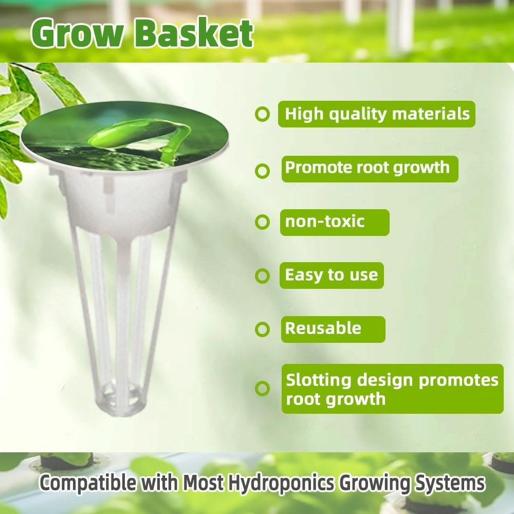 90pcs Hydroponic Seed Pod Kit Include 30pcs Plant Replacement Basket Containers,30 Grow Domes and