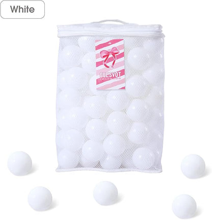 Ball Pit Balls for Kids, Plastic Refill 2.2 Inch Balls, 100 Pack, Bright Colors, Phthalate and BPA