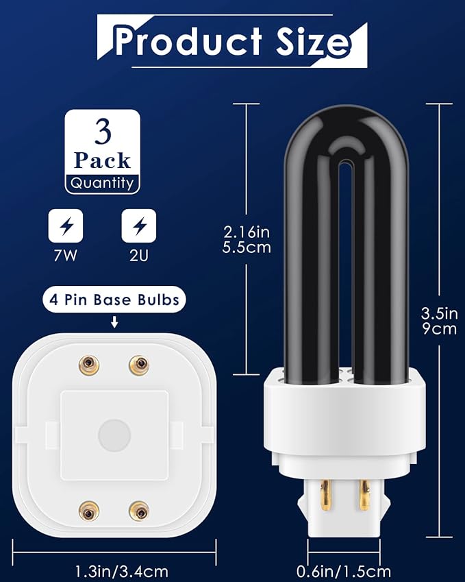 PACETAP 3 Pack 41050 7W Replacement Bulbs Compatible with DT1050 DT1100 DT1250, 1/2 Acre
