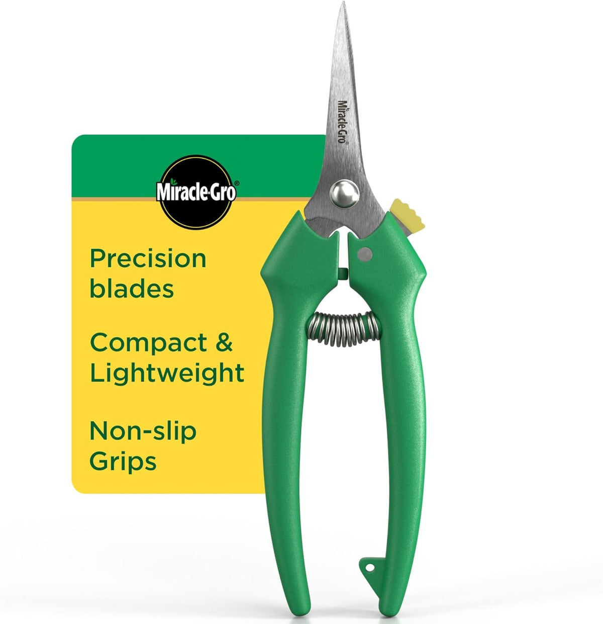 Miracle-Gro Straight Tip Floral Shears - Lightweight Gardening Scissors - Hand Pruner Pruning Shear