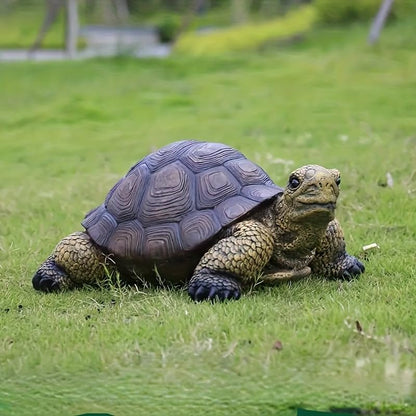 Garden Turtle Statue Decoration, Large Realistic Tortoise Figurine, Outdoor Lawn Ornament Garden