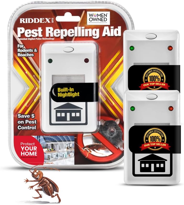 RIDDEX Plus Insect Repellent | Plug in, Mouse Deterrent - Pest Control for Defense Against Rats