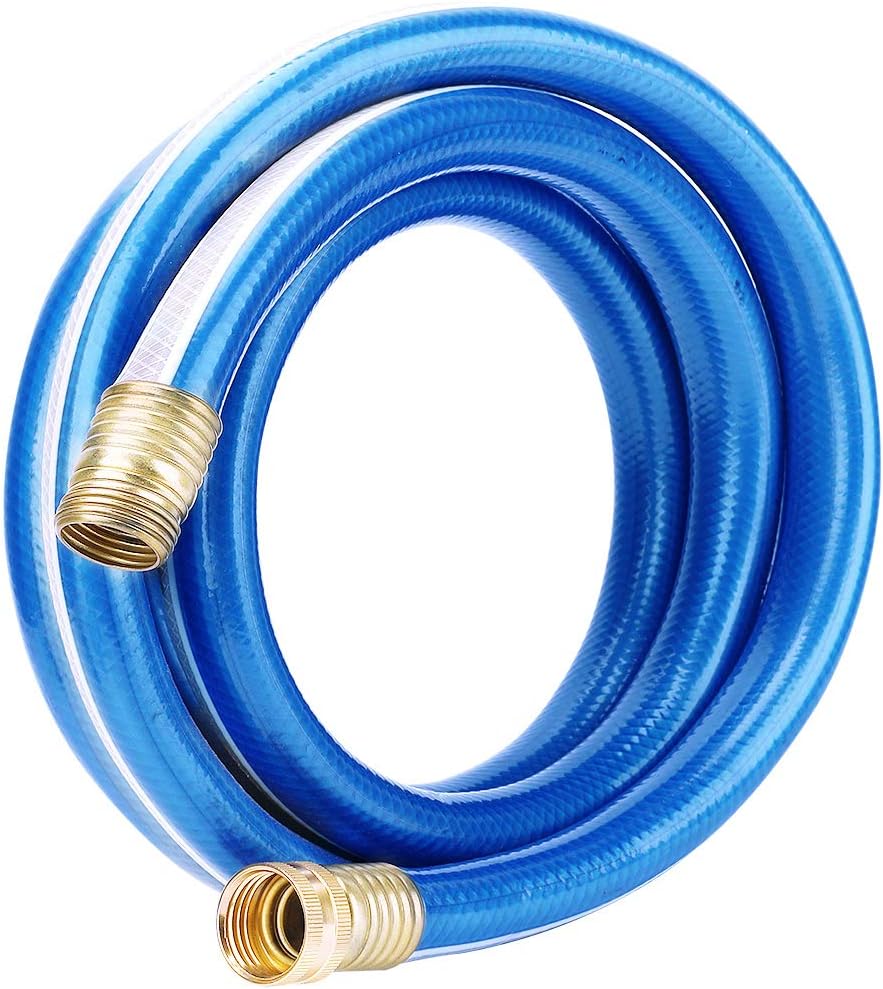 Short Leader Blue Garden Hose 3/4 in. x 15 ft.-Kink Free, Leakproof, Flexible -Heavy Duty Durable