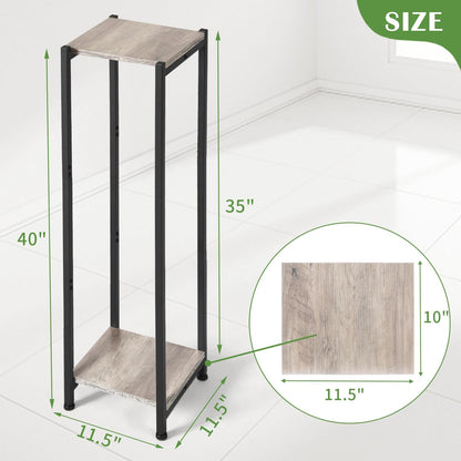 Extra Tall Plant Stand Indoor,40 Inch Plant Stands,2 Tier Metal Plant Stand with Heavy Duty