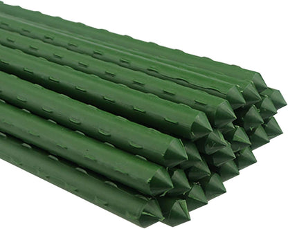 Sunnyglade 72 Inch Garden Stakes, Tomato Stakes Plastic Coated Metal Plant Sticks Stakes Supports