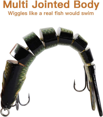 Fishing Lures for Bass Trout Topwater Multi Jointed Swimbaits Slow Sinking Bionic Swimming Lures