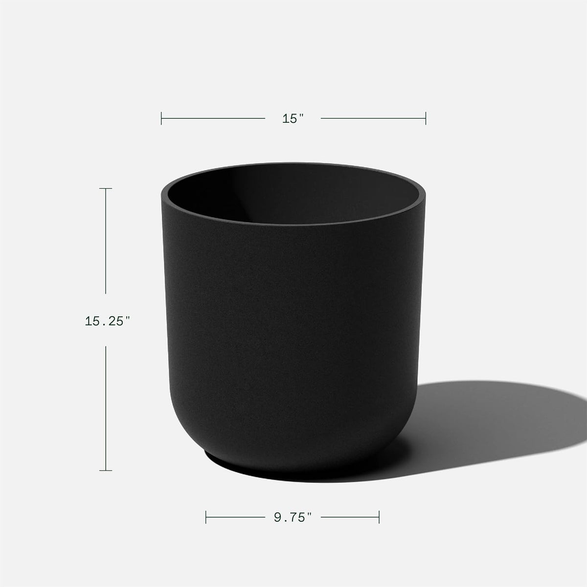 Veradek Round Black Plastic Planter Pots for Indoor/Outdoor Garden Use, with Drainage Holes
