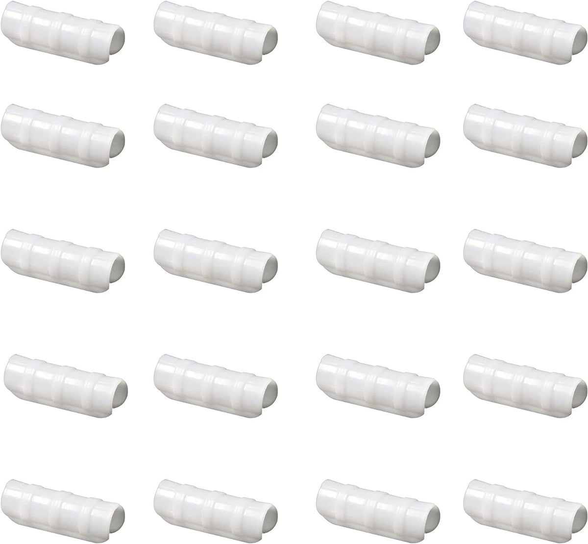 Farm Plastic Supply - Greenhouse Clamp 20 Pack - (4" Long x 1" Wide) - White ABS Clamps for
