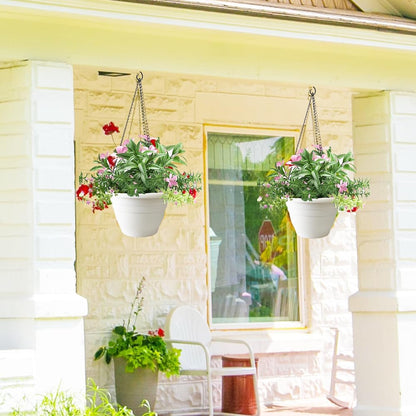 Plant Pots Set of 5, 10" Outside Diameter Flower Pots, 8.5" Inner Diameter Plant Planters with