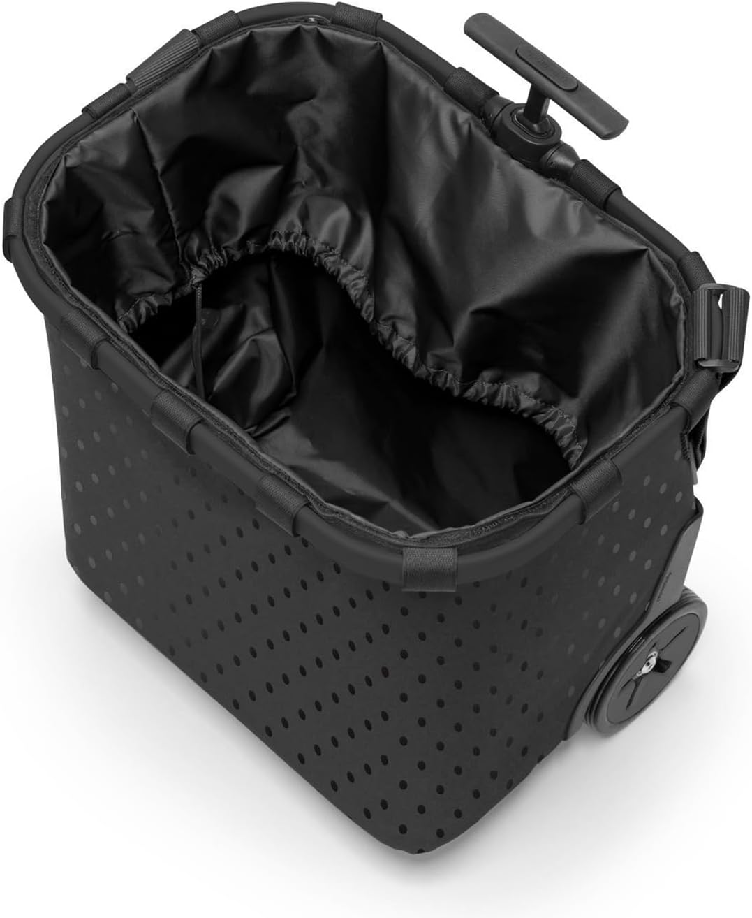 reisenthel carrycruiser glossy dots black - Portable shopping trolley with sturdy aluminum frame
