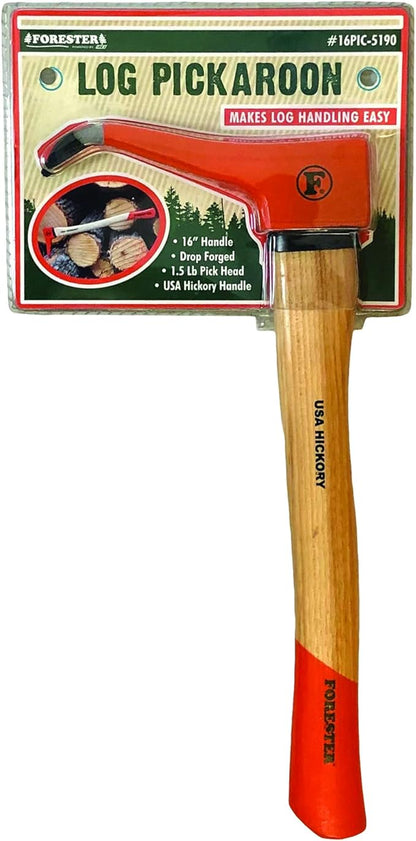 FORESTER Pickaroon Logging Tool 16in | USA Hickory Handle | Hookaroon Logging Tool | Log Roller