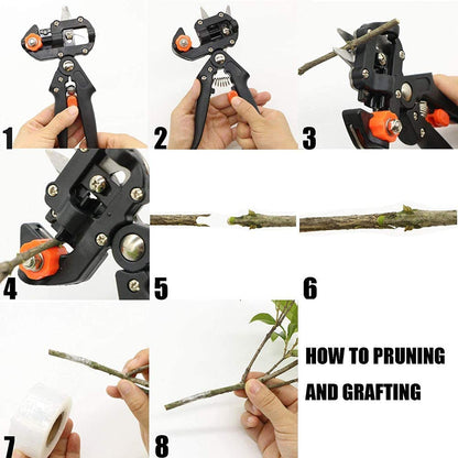 2 in 1 Grafting Tool Pruner Kit Gardening Pruning Tool for Fruit Tree Grafting Branch Trimming