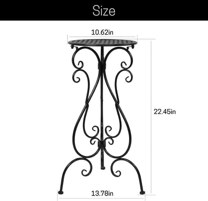 Metal Plant Stands Indoor Outdoor, Heavy Duty Flower Pot stand 22.5 inch Tall, Planter Pedestal