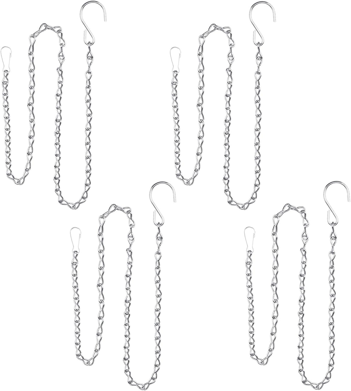 YINGFENG 4 Pack 35 Inch Silver Hanging Chain for Hanging Bird Feeders, Bird Houses, Hanging