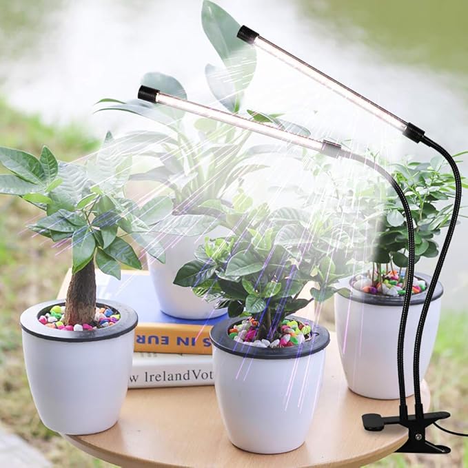 GooingTop LED Grow Light,6000K Full Spectrum Clip Plant Growing Lamp with White Red LEDs for Indoor