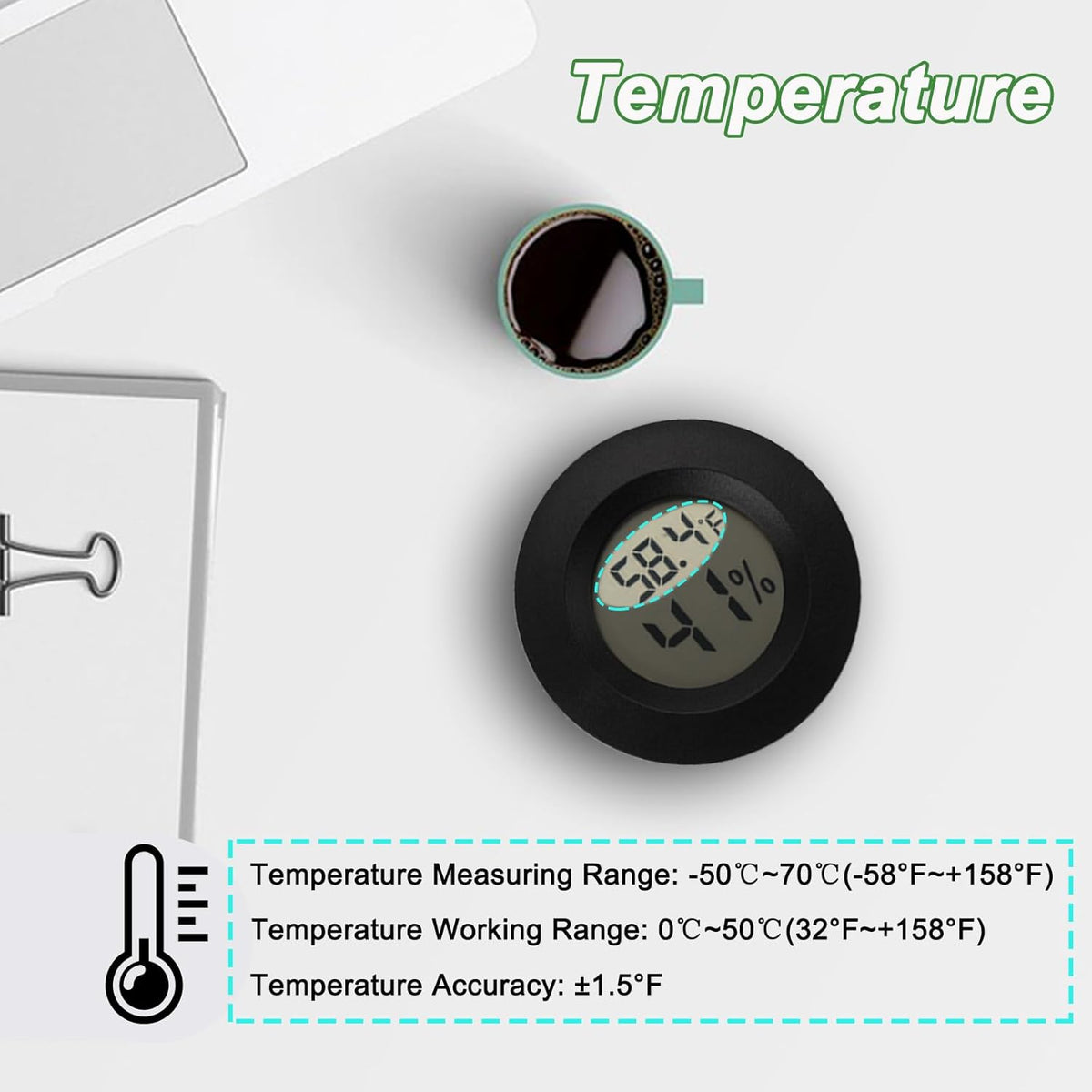 Mini Hygrometer Digital Thermometer Humidity Meter Hygrometer Thermometers Indoor/Outdoor Humidity