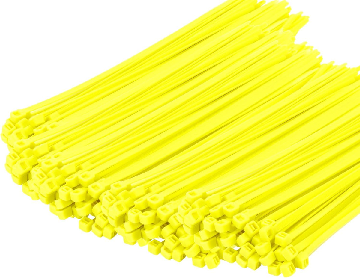 14 Inch Zip Ties Yellow 1000 PCS, 40 Lbs- Heavy Duty Tensile Strength, Nylon PA66 UV Resistant