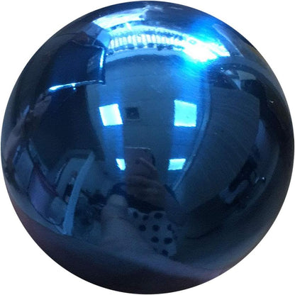 8 inch Diameter Blue Gazing Ball,Blue Stainless Steel Polished Reflective Smooth Garden Sphere
