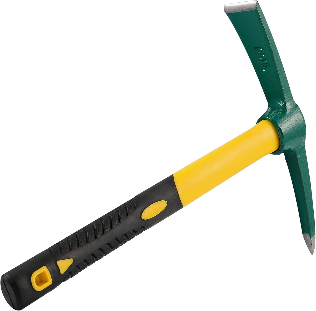 KEILEOHO 15 Inches Pick Mattock Hoe, Forged Weeding Garden Pick Axe with Rubber Handle, Weeding