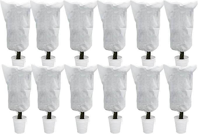 EAONE 12 Pack Plant Covers Freeze Protection, 24x32'' Winter Frosts Cloth for Outdoor Plants