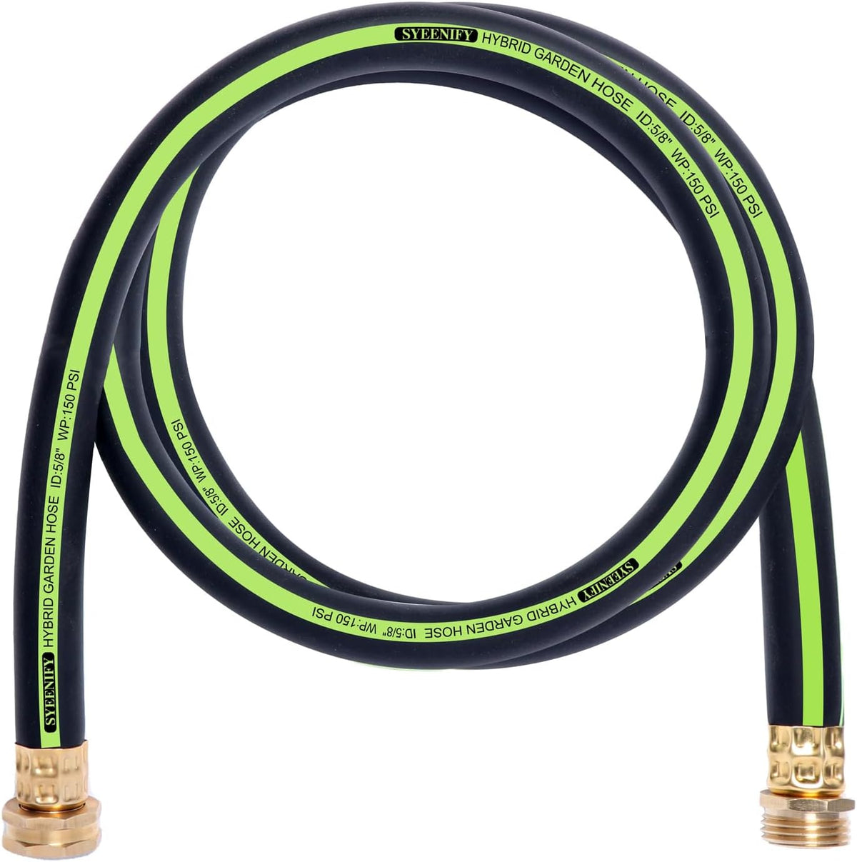 SYEENIFY Garden Leader Hose 5/8 in. x 6 ft Short Water Hose Male/Female Heavy Duty Hybrid Garden