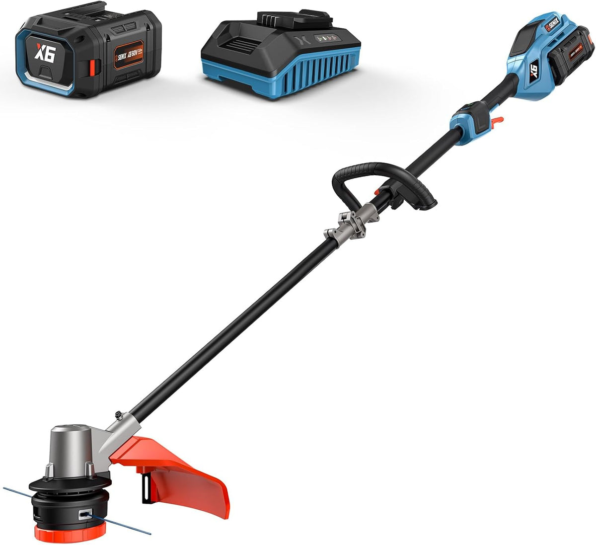 SENIX 16-Inch String Trimmer, 60V Cordless Weed Wacker, Variable Speed, 3.0Ah Battery and Charger