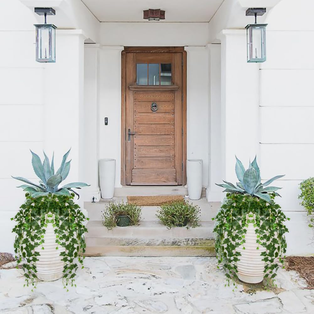 Hollyone Artificial Hanging Plants 36" Fake Ivy Vine Faux Ivy Leaves Hanging Plant Greenery for