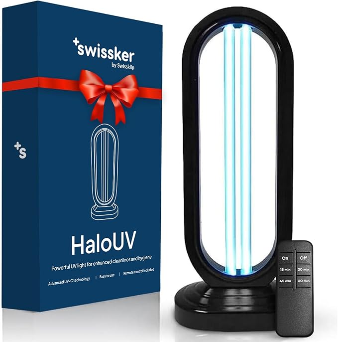 Swissklip HaloUV, Mold Remover, Home Disinfection Device, Dust Mites Remover, UV Light Sanitizer