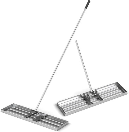 Goplus Lawn Leveling Rake, 36" x 10" Heavy Duty Level Lawn Tool w/ Ergonomic Handle for Soil