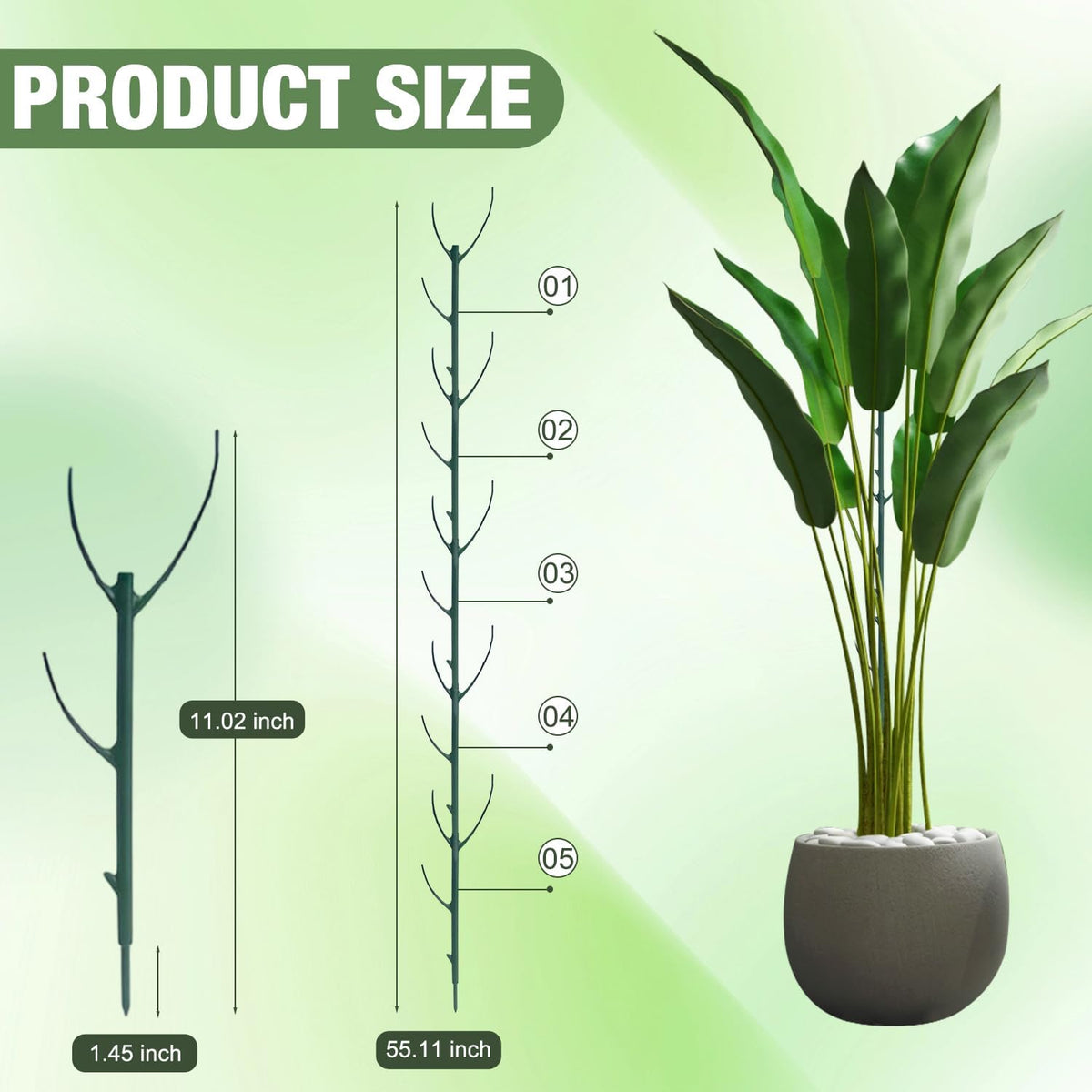 10 Pack Stackable Monstera Plant Support, Climbing Plant Support Structures, Garden Plant Support
