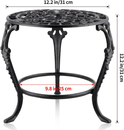 MOLIGOU Potted Plant Holder, Cast Iron Flower Pot Stand, Heavy Duty Plant Stand