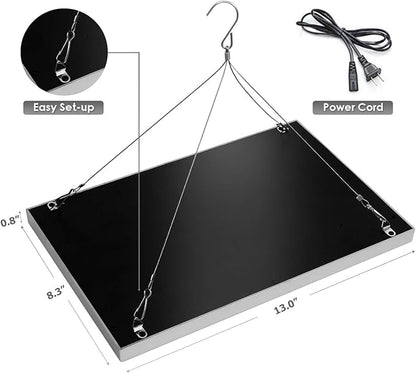 Diboys LED Grow Light for Indoor Plants, 45W Plant Lights Full Spectrum Panel Grow Light for