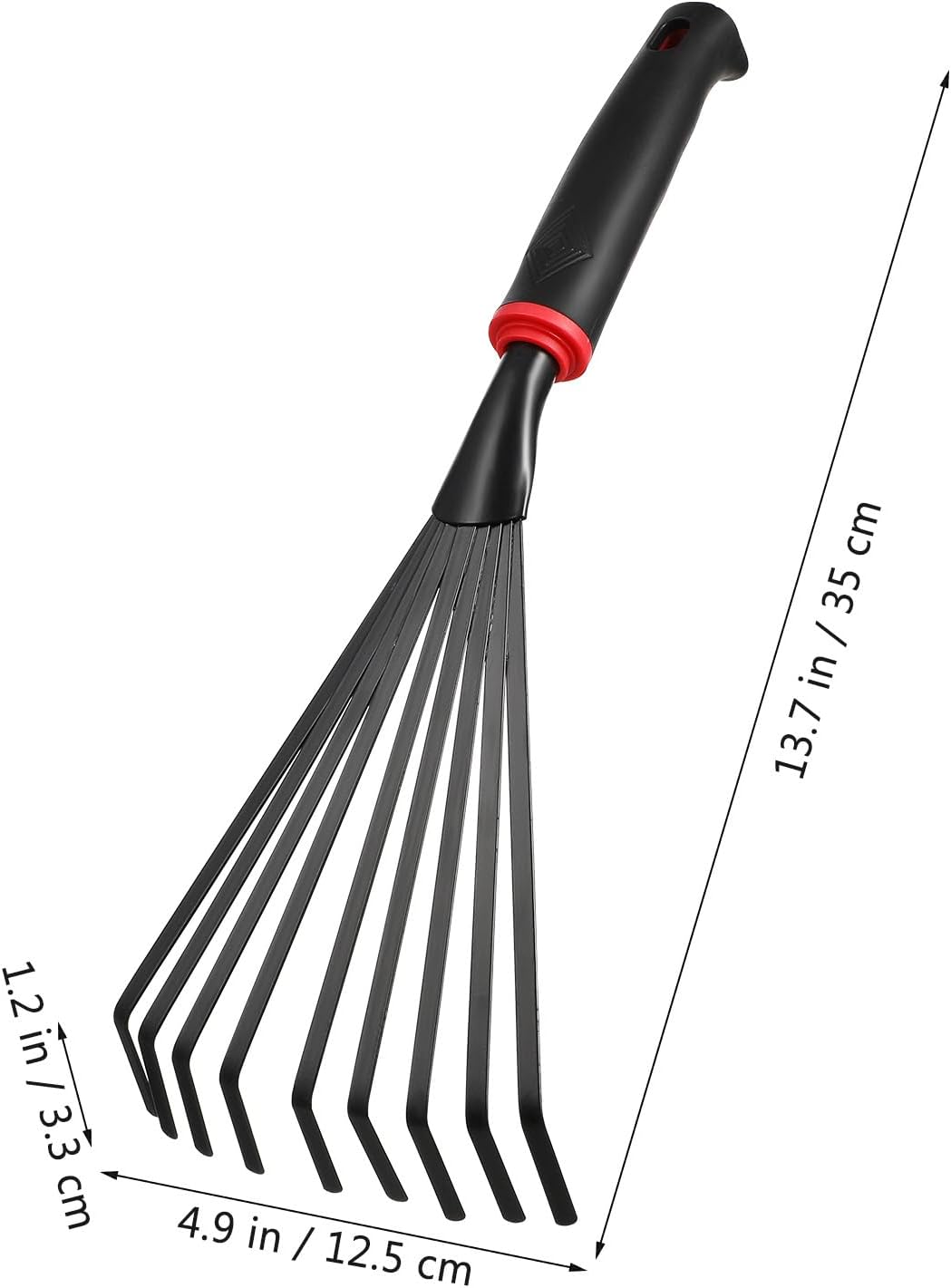 VANZACK 2pcs Gardening Hand Rakes Metal Ash Rakes Hand Tiller Mini Garden Cultivator Tools Portable