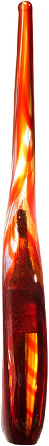 Luxury Lane Hand Blown Abstract Sun Conure Sommerso Art Glass Sculpture for Home Decor 15 inch Tall