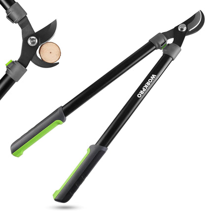 WORKPRO 27" Garden Bypass Lopper and Tree Trimmer, Heavy Duty Branch Cutter with 1.6" Cutting