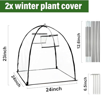 Plant Covers Freeze Protection, Clear Outdoor Garden Frost Cover, Plant Protectors from Animals