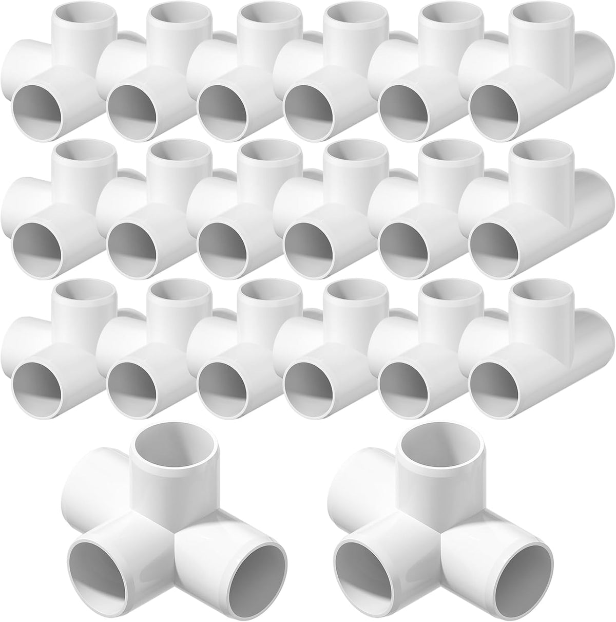 20PCS 4-Way PVC Fittings, 1/2Inch PVC Pipe Fittings for SCH40 PVC Pipe, Heavy Duty PVC Furniture