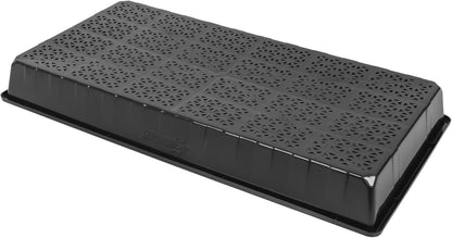 SUNPACK 10" x 20" Heavy Duty Mesh Plastic Seed Starting Tray, Black, 2.3" (Pack of 10) - Ensures