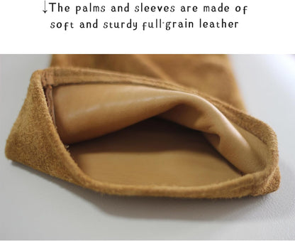 Long Gardening Gloves for Women/Men-Thorn Proof Rose Pruning Gloves,Water Repellent Leather work