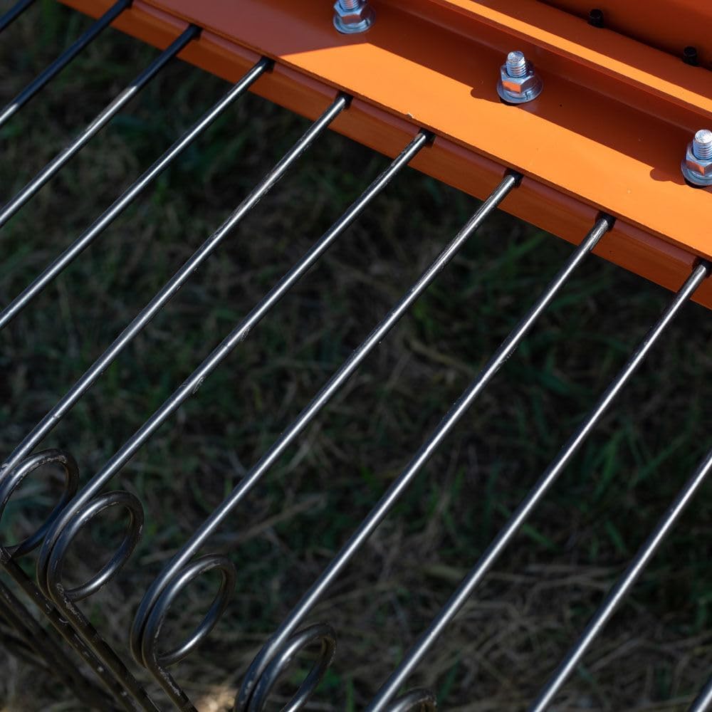 Titan Attachments 3 Point 5 FT Pine Straw Needle Rake, Category 1 Tractors, Coil Spring Tines