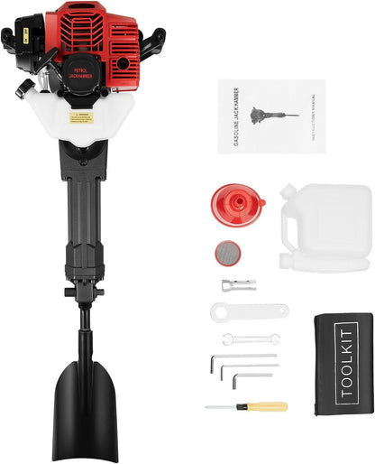 Gas Powered Garden Shovel for Digging, 52CC 2-Stroke Small Shovel Portable Spade Garden Trowel for