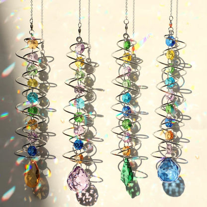 Sun Catchers, 4 Pcs Crystal Suncatchers for Indoor Windows Hanging Decorative Crystals Ball Prism