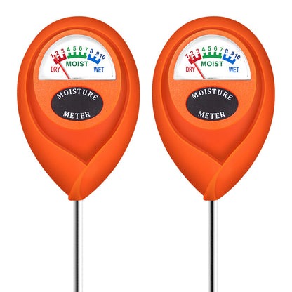 XLUX Orange 2 Pack Soil Moisture Meter, Garden Lawn Indoor Outdoor Use, Battery-Free